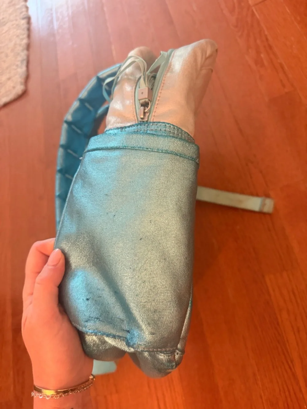 STATE Kids Pink and Metallic Blue Heart Backpack